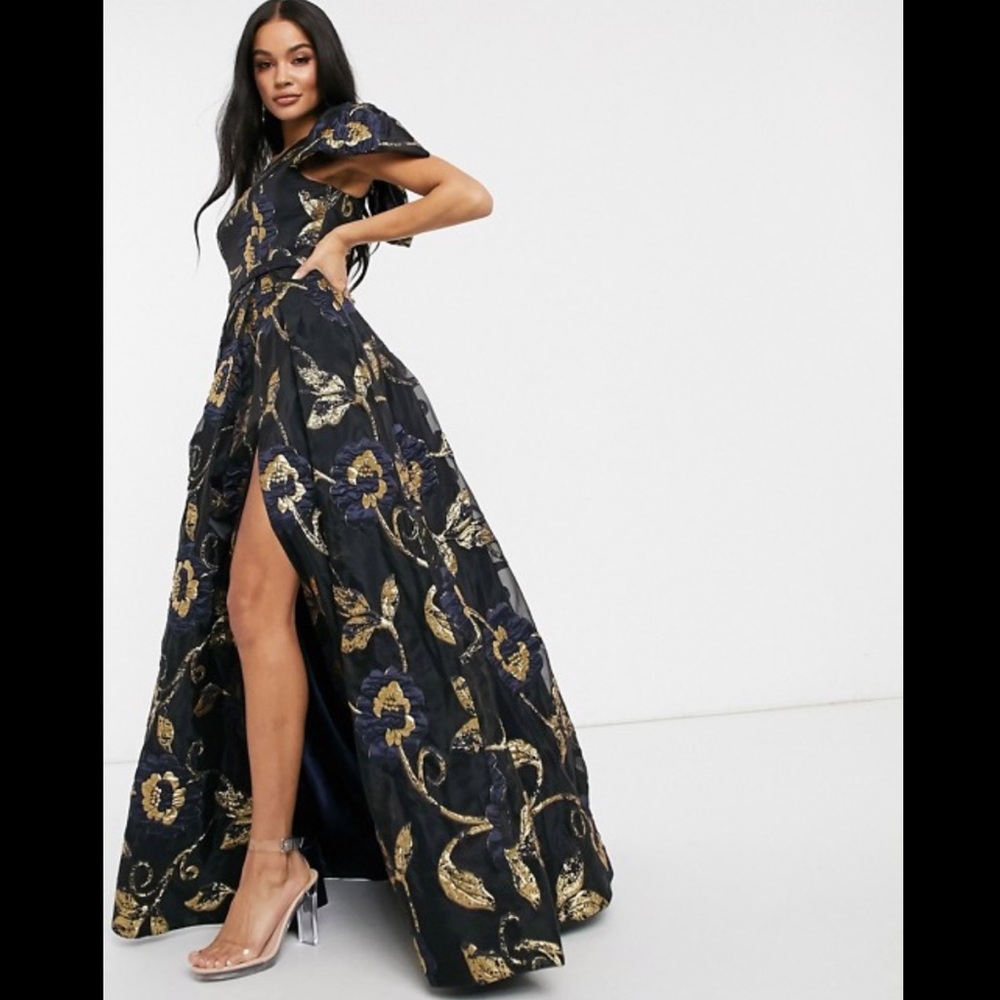 Bariano One Shoulder Prom Dress